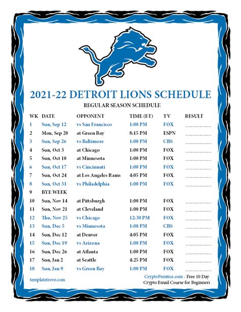 detroit lions standings in the nfl|lions 2021 2022 record.